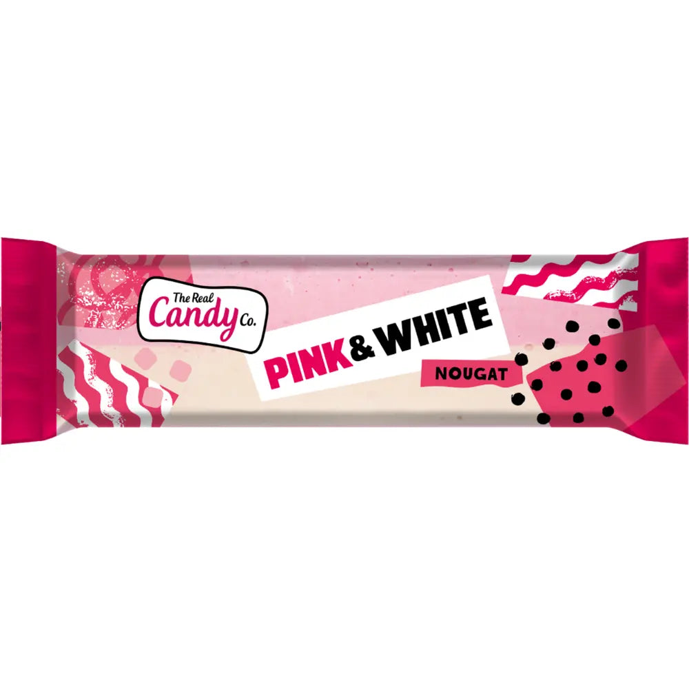 pink and white nougat