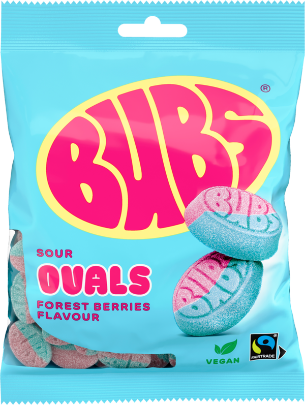 bubs forest berries sour foam ovals (90g)