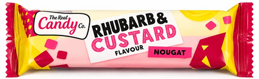 rhubarb and custard flavour nougat
